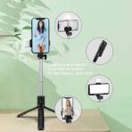 Tripod with LED Fill Light, Phone Bluetooth Selfie Stick  (Black, Remote Included) - Image 5