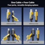 Premium 4-in-1 Tech Combo Pack – cmf Earbuds + 4-in-1 Fast Charging Cable + Suction Pad Grip + Magnetic Car Mobile Holder - Image 3