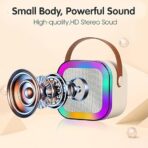 K12 Wireless Karaoke Sound System Speaker with Mic | Mini & Portable Speaker RGB Light Effect for Gift Present - Image 4